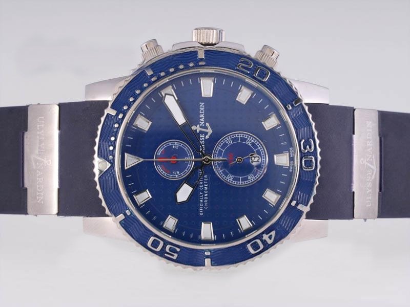 Ulysse Nardin Marine Collection 266-33-3A/92 46mm Automatic Blue Dial Watch watches