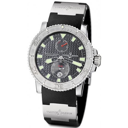 Ulysse Nardin Maxi Marine Chronometer Black Dial Stainless Steel Men's Watch 263-33-3-91 watches