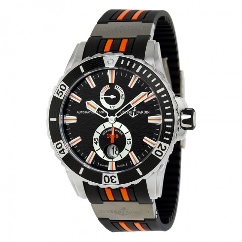Ulysse Nardin Maxi Marine Diver Automatic Black Dial Black Rubber Men's Watch 263-10-3-952 watches