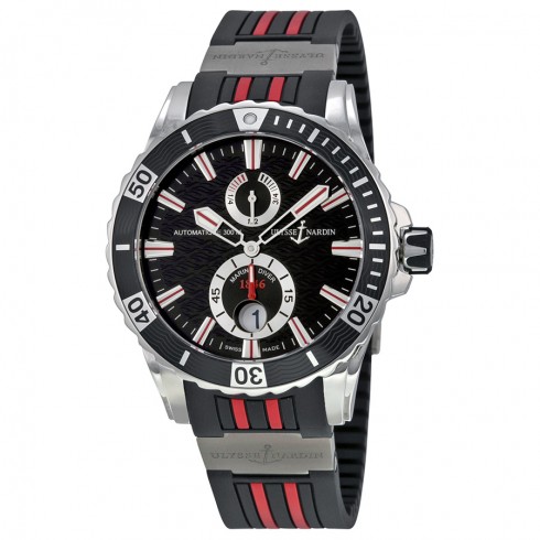 Ulysse Nardin Maxi Marine Diver Black Dial Black Rubber Men's Watch 63-10-3R-92 watches