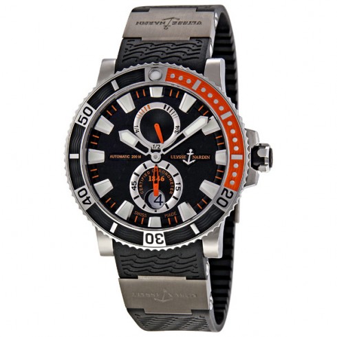 Ulysse Nardin Maxi Marine Diver Black Dial Titanium Men's Watch 263-90-3-92 watches