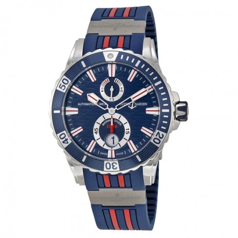 Ulysse Nardin Maxi Marine Diver Blue Dial Blue Rubber Men's Watch 263-10-3R-93 watches
