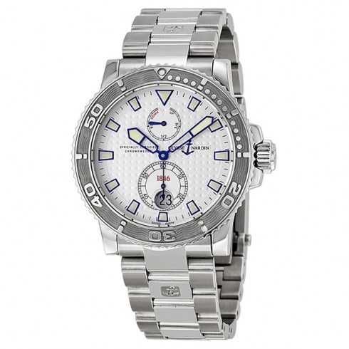 Ulysse Nardin Maxi Marine Diver Chronometer Automatic Silver Dial Stainless Steel Men's Watch 263-33-7 watches