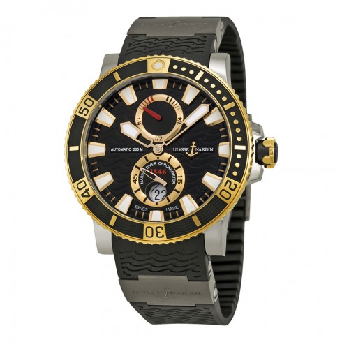 Ulysse Nardin Maxi Marine Diver Titanium and 18kt Yellow Gold Men's Watch 265-90-3T-92 watches