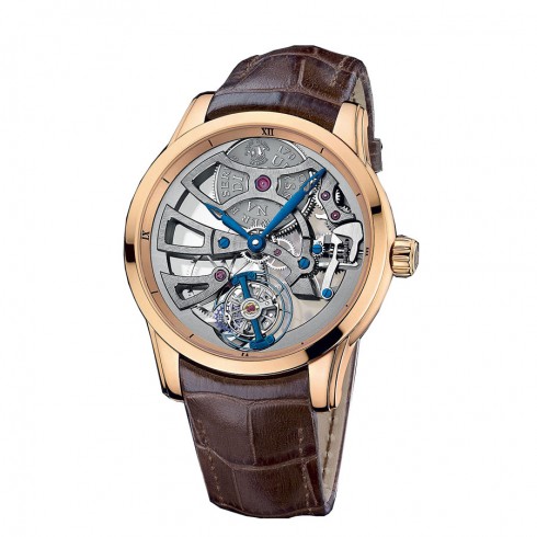 Ulysse Nardin Skeleton Tourbillon Manufacture 18K Rose Gold Men's Watch 1706-129 watches