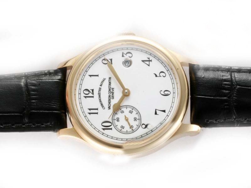 Vacheron Constantin Les Historiques 82035/000R-9359 White Dial 18K Gold Case Round Watch watches