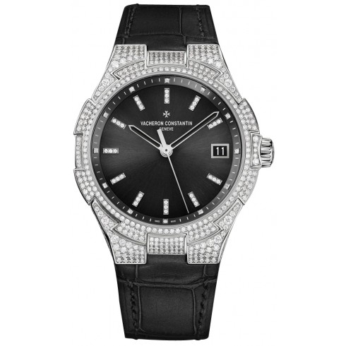 Vacheron Constantin Overseas Lady Black Dial Automatic Diamond Watch 47660000G-9829 watches