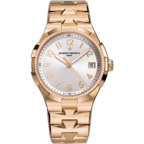 Vacheron Constantin Overseas Silver DIal 18kt Rose Gold Ladies Watch 47560D10R-9672 watches