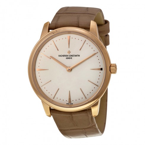Replica Vacheron Constantin Patrimony Contemporaine Automatic Silver White Dial Dark Grey Leather Ladies Watch 81530000R-9682 Watch