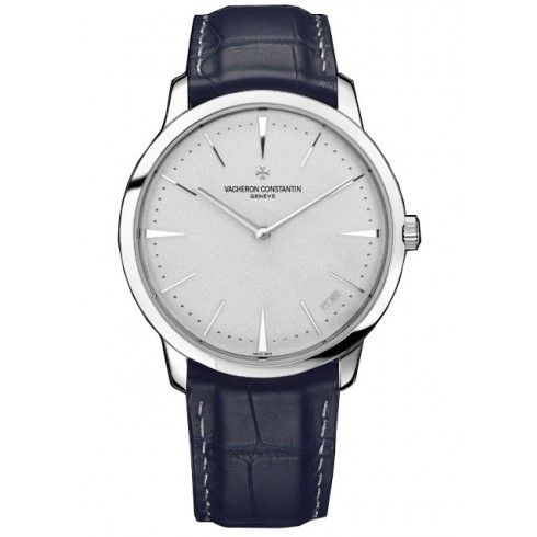 Vacheron Constantin Patrimony Contemporaine Platinum Blue Leather Men's Watch 43150000P-9684 watches