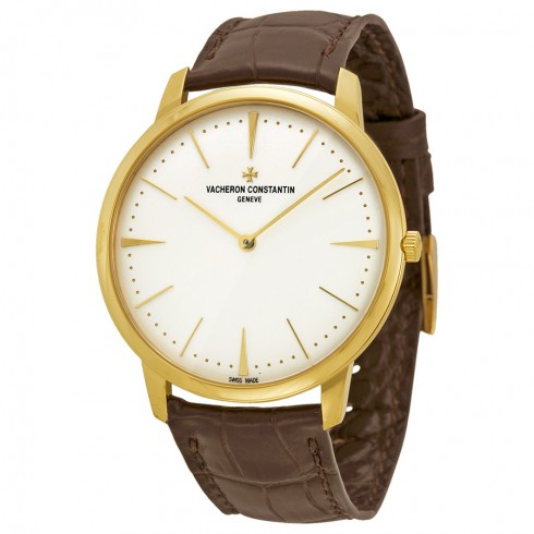 Vacheron Constantin Patrimony Grand Taille Manual Wind Silver Dial Brown Leather Men's Watch 81180000J-9118 watches