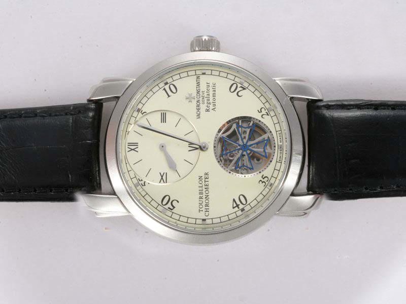 Vacheron Constantin Tourbillon 756033 Mens Stainless Steel Bezel Automatic Watch watches