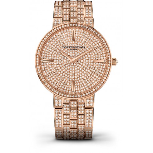Vacheron Constantin Traditionnelle 18 Carat Pink Gold Diamond Pave Dial Men's Watch 81575/V02R-9275 watches