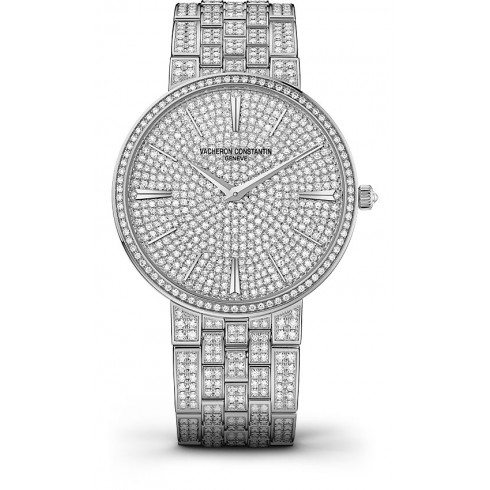 Vacheron Constantin Traditionnelle 18 Carat White Gold Diamond Pave Dial Men's Watch 81575/V02G-9274 watches