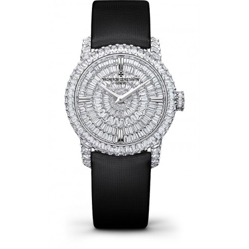 Vacheron Constantin Traditionnelle Black Satin Diamond Ladies Watch 25760000G-9945 watches