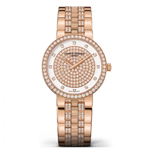 Vacheron Constantin Traditionnelle Center Diamond Pave Dial Ladies Watch 25554/Q03R-9696 watches
