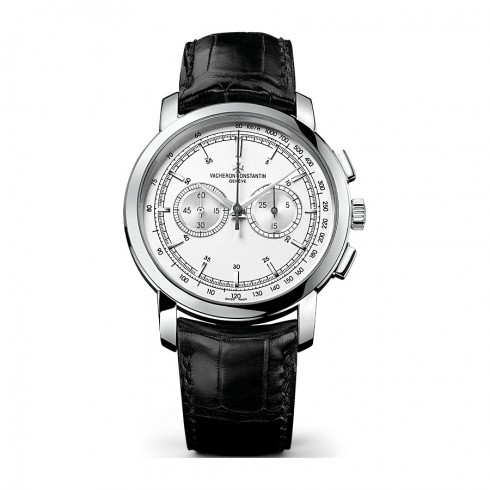 Vacheron Constantin Traditionnelle Chronograph Silver Dial Black Leather Men's Watch 47192000G-9504 watches