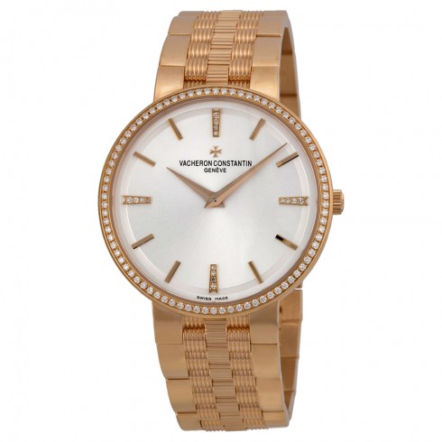 Vacheron Constantin Traditionnelle Manual Wind Silver Dial 18kt Rose Gold Men's Watch 81577V01R-9271 watches