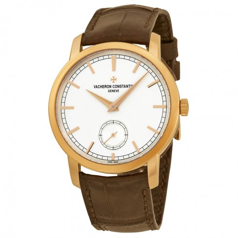 Vacheron Constantin Traditionnelle Manual Wind Silver Dial Brown Leather Men's Watch 82172000R-9382 watches