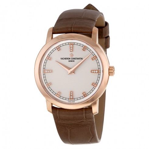 Vacheron Constantin Traditionnelle Silver Dial 18K Rose Gold Ladies Watch 25155000R-9585 watches