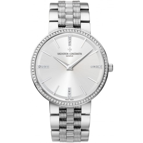 Vacheron Constantin Traditionnelle Silver Dial Diamond Men's Watch 81577V01G-9270 watches