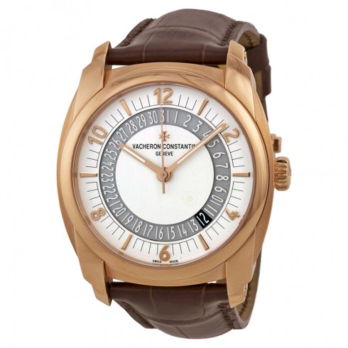 Vacheron Quai De L'ile Silver Dial Brown Leather Men's Watch 86050000R-I0P29 watches