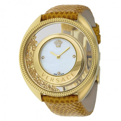 Versace Destiny Spirit Mother of Pearl Dial Pink Leather Ladies Watch 86Q91D498-S111 watches