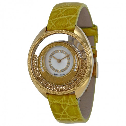Versace Destiny Spirit Mother of Pearl Dial Yellow Leather Ladies Watch 82Q71SD498-S585 watches