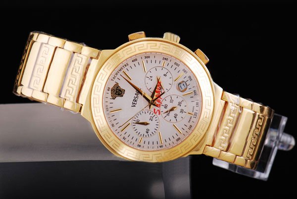 Versace Dv One 11CC9D009SC09 Womens Yellow 18k Gold Strap Round Watch watches