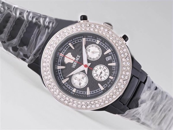 Versace Dv One 2702 Quartz Chronograph 36mm Black Dial Watch watches