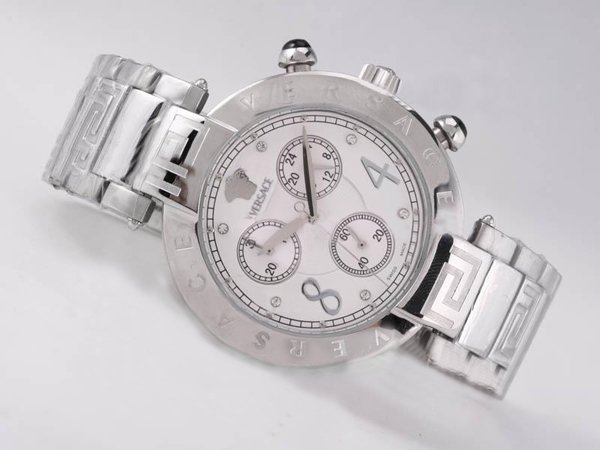Versace Dv One A541221 Quartz Chronograph White Dial Round Watch watches