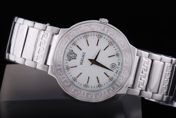 Versace Dv One A541221 Silver Stainless Steel Strap White Dial 36mm Watch watches