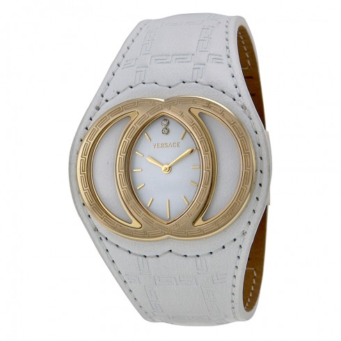 Versace Eclissi Silver Dial White Leather Ladies Watch 84Q70SD001-S001 watches