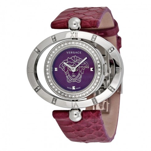 Versace Eon Ellipse Violet Dial Diamond Ladies Watch 91Q91FD702S702 watches