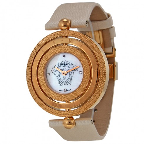 Versace Eon Mother of Pearl Diamond Dial Satin Ladies Watch 80Q80SD497-S002 watches
