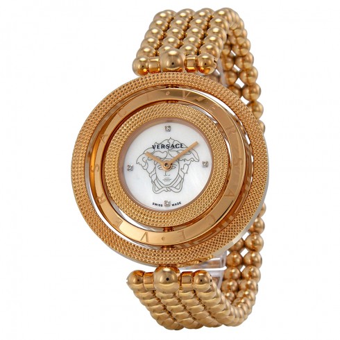 Versace Mother of Pearl Dial Rose Gold PVD Ladies Watch 80Q80SD497-S080 watches