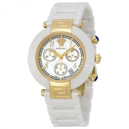 Versace Reve Chronograph White Dial White Ceramic Ladies Watch 95CCP1D497-SC01 watches