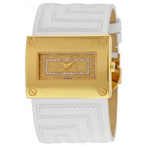 Versace V-Couture Oriz Diamond Dial White Leather Ladies Watch 71Q70SD01F-S001 watches