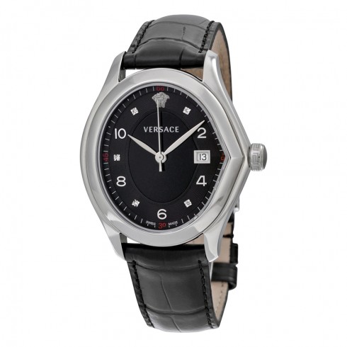 Versace V-Master Lady Black Dial Diamond Swiss Quartz Watch 20Q99SD008-S009 watches