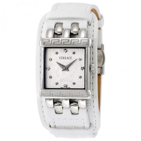 Versace V-Square White Dial Stainless Steel Ladies Watch 61Q99SD001 S001 watches