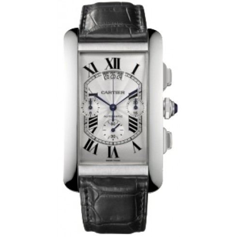 Cartier Tank Americaine Silver Dial Chronograph Men's Watch W2609456 watches