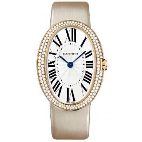 Cartier Baignoire Manual Wind Diamond Bezel 18 kt Rose Gold Ladies Watch WB520005 watches