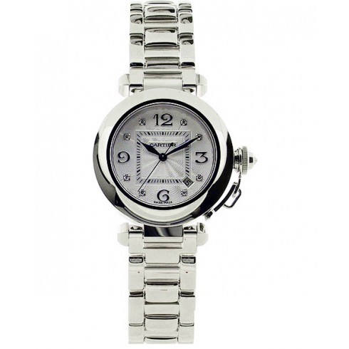 Replica Cartier Pasha 18kt White Gold Diamond Ladies Watch WJ1111M9 Watch