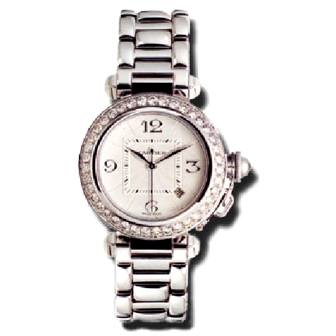 Cartier Pasha 18kt White Gold Diamond Ladies Watch WJ1116M9 watches