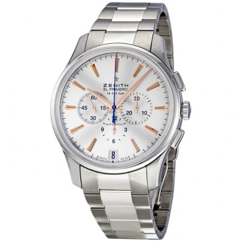 Zenith Captain Chronograph Silver Dial Automatic Men's Watch 03211040001M2110 watches