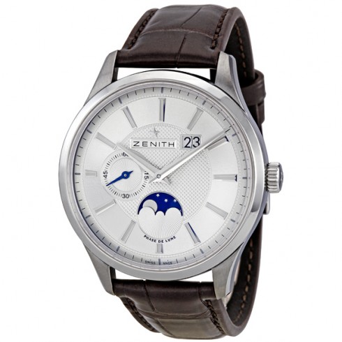 Zenith Captain Moonphase Automatic Silver Dial Men's Watch 03214069102C498 watches
