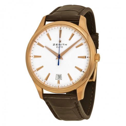 Zenith Captain Central Second White Brown Leather Men's Watch 18.2020.670/11.C498 watches