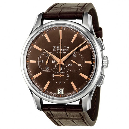 Zenith Captain Chronograph Brown Dial Brown Alligator Leather Men's Watch 03.2110.400/75.C498 watches
