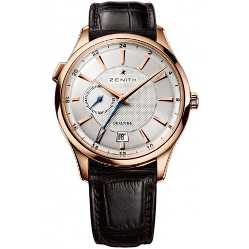 Zenith Captain Dual Time Silver Dial Brown Leather Men's Watch 18.2130.682/02.C498 watches