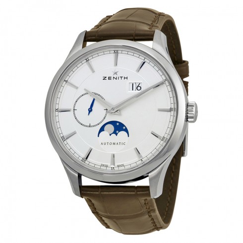 Zenith Captain Moonphase Silver Dial Automatic Men's Watch 03214369101C498 watches